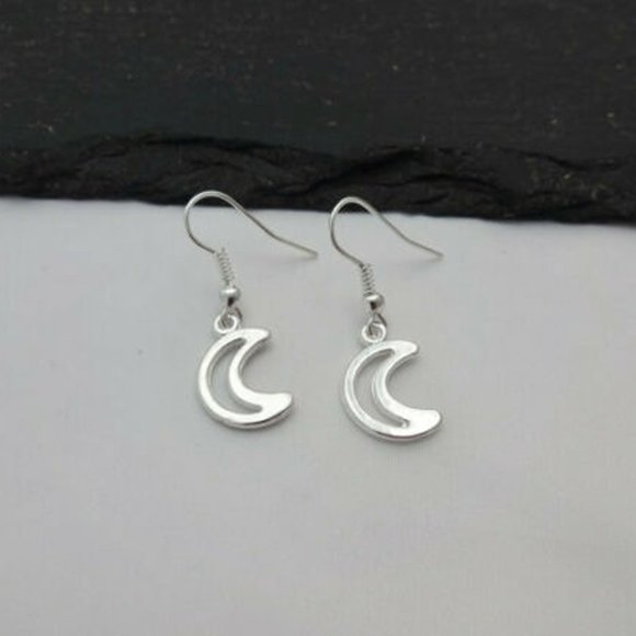 Moon Silver Earrings - Picture 5 of 5